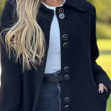 Elegant damefrakke med klassisk snit og varme komfort til efterår og vinter