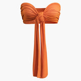 To-delt Sæt med Bandeau Top og Vide Bukser – Sommerlook