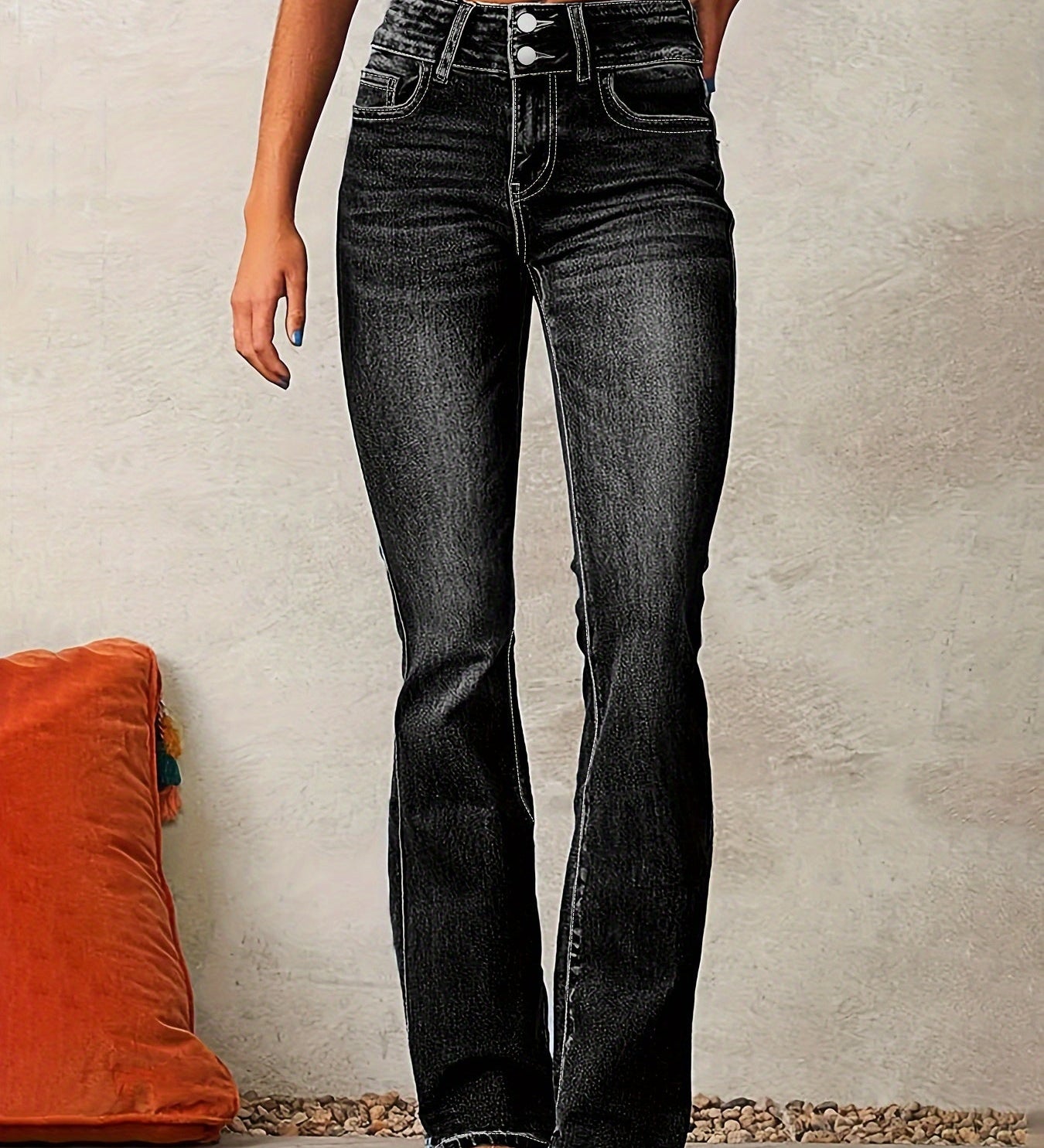 Slim Fit Jeans med Flare – Flatterende Pasform og Tidløs Denim