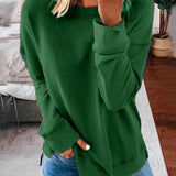 Afslappet Sweatshirt med Rund Hals