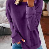 Afslappet Sweatshirt med Rund Hals