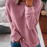 Afslappet Sweatshirt med Rund Hals
