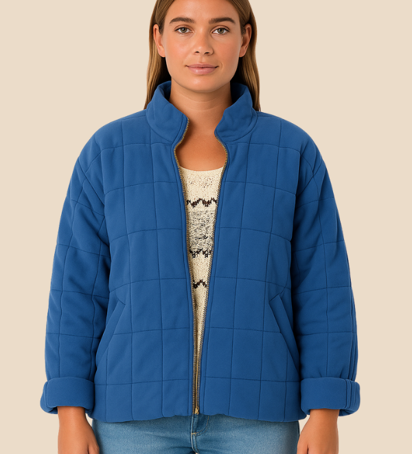 Let quiltet overgangsjakke til kvinder med moderne pasform