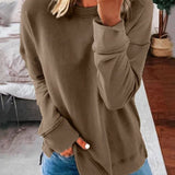 Afslappet Sweatshirt med Rund Hals