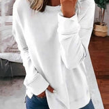 Afslappet Sweatshirt med Rund Hals