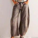 Leopardmønstrede wide leg bukser – moderne komfort og vovet stil