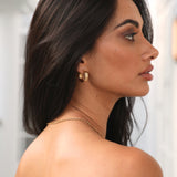 Tykke guld hoop øreringe til kvinder – moderne og elegant design