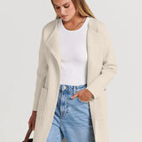 Lang Åben Cardigan med Elegant Pasform