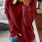 Afslappet Sweatshirt med Rund Hals
