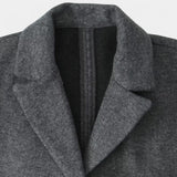 Elegant lang uldlook frakke med klassisk snit