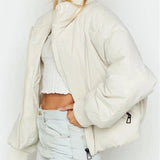 Kort Oversized Vinterjakke til Kvinder – Varm, Let og Stilfuld