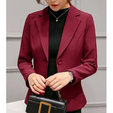 Elegant dame blazer med enkelt knaplukning