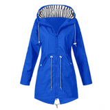 Let og vandafvisende damejakke med hætte og justerbar pasform