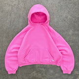 Oversized cropped hoodie med blød kvalitet og trendy pasform