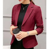 Elegant dame blazer med enkelt knaplukning