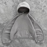 Oversized cropped hoodie med blød kvalitet og trendy pasform