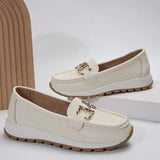 Casual Loafers med Guldspænde og Sportssål til Kvinder