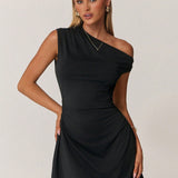 Asymmetrisk One-Shoulder Mini Kjole