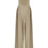Stropløs Jumpsuit med Vide Ben – Elegant Silhuet og Komfort
