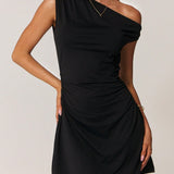 Asymmetrisk One-Shoulder Mini Kjole