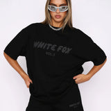 Oversize t-shirt og shorts sæt til afslapning