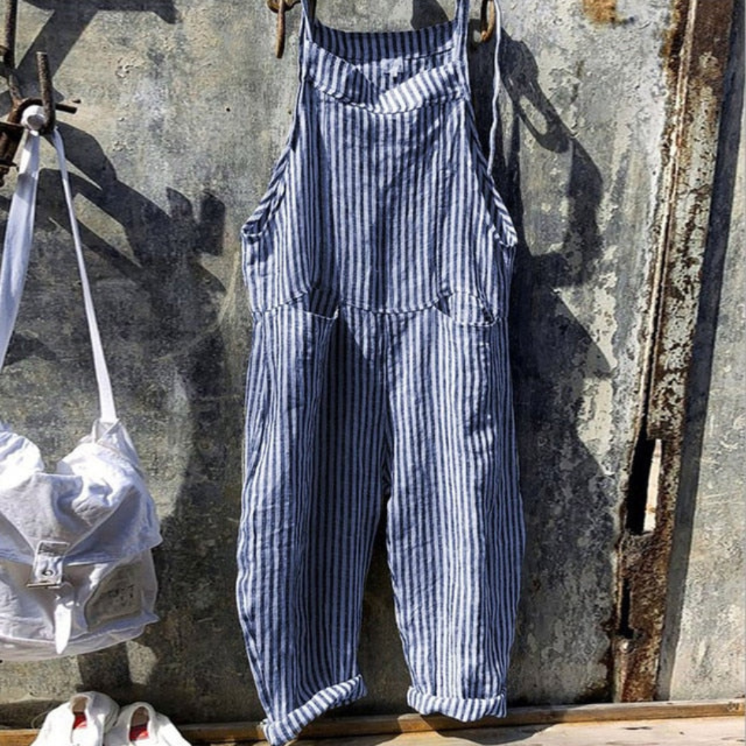 Ternet Dungaree Jumpsuit med Bindestropper og Lommer