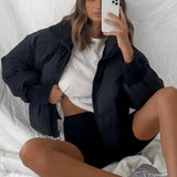 Kort Oversized Vinterjakke til Kvinder – Varm, Let og Stilfuld