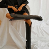 Betty – Moderne Sorte Cowboystøvler i Western-look