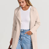 Lang Åben Cardigan med Elegant Pasform