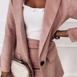 Elegant blazer og nederdel-sæt til kvinder – Slim fit og moderne look