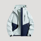 Vandtæt Outdoorjakke med Hætte og Moderne Funktionelt Design
