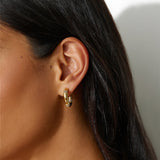 Tykke guld hoop øreringe til kvinder – stilrent og luksuriøst design