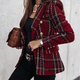 Ternet dame blazer i tweed – elegant og eksklusivt design
