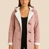 Varm dametrench med hætte og blød fleeceforing