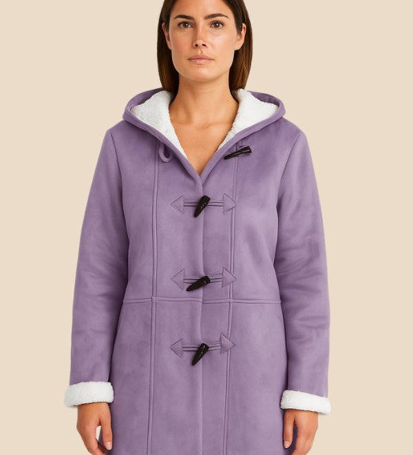Varm dametrench med hætte og blød fleeceforing