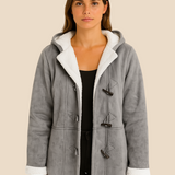 Varm dametrench med hætte og blød fleeceforing