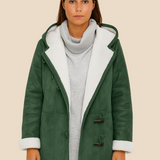 Varm dametrench med hætte og blød fleeceforing