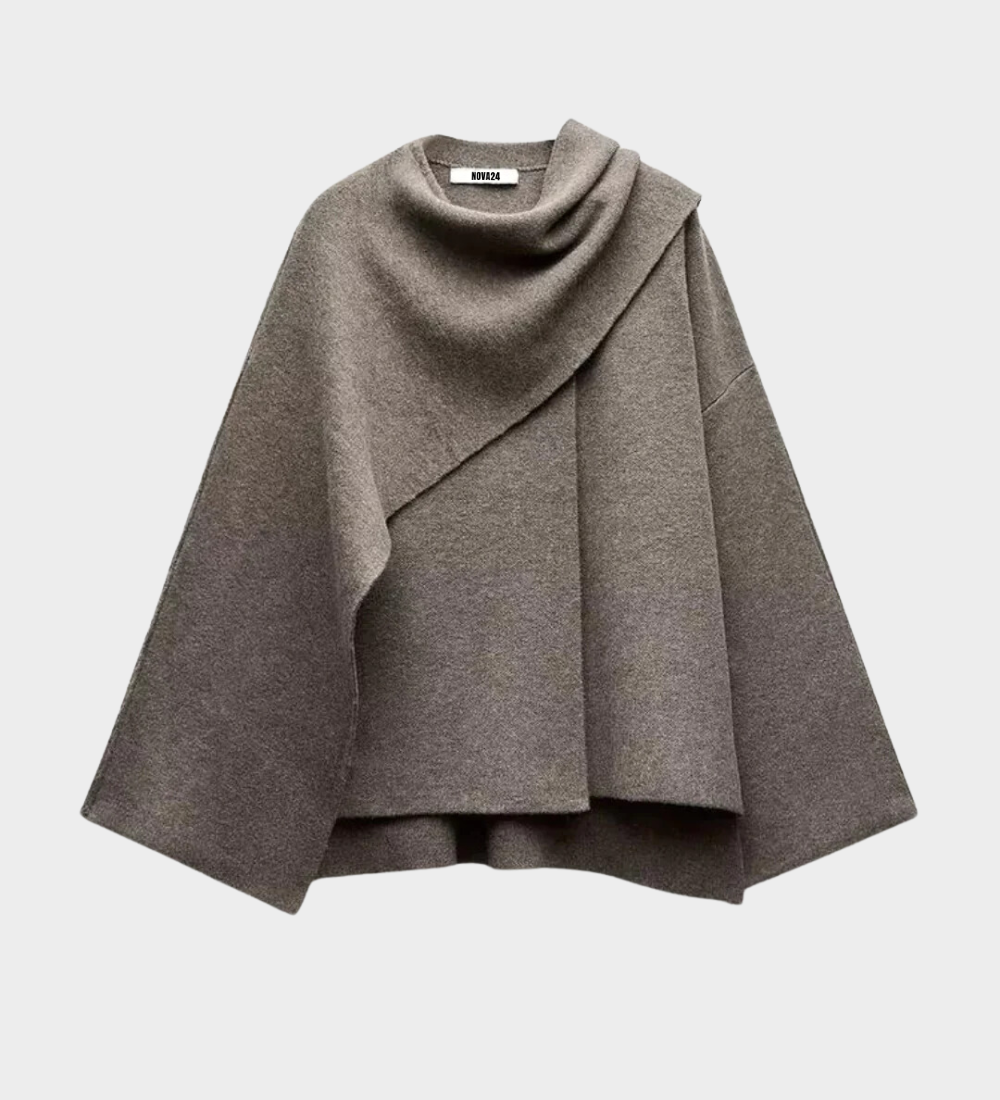 Poncho dame jakke – elegant uldlook cape