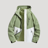Vandtæt Outdoorjakke med Hætte og Moderne Funktionelt Design