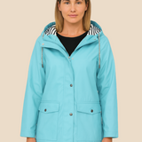 Vandtæt damejakke med hætte og varm fleeceforing