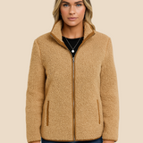 Blød fleecejakke til kvinder med varmende teddystruktur