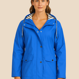 Vandtæt damejakke med hætte og varm fleeceforing