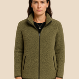 Blød fleecejakke til kvinder med varmende teddystruktur