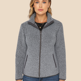 Blød fleecejakke til kvinder med varmende teddystruktur