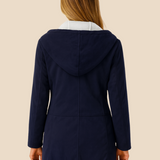 Varm dametrench med hætte og blød fleeceforing