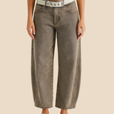 Leopardmønstrede wide leg bukser – moderne komfort og vovet stil