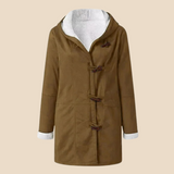 Varm dametrench med hætte og blød fleeceforing