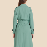 Lang trenchcoat til kvinder med klassisk elegant pasform