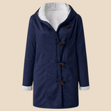 Varm dametrench med hætte og blød fleeceforing