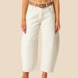 Leopardmønstrede wide leg bukser – moderne komfort og vovet stil